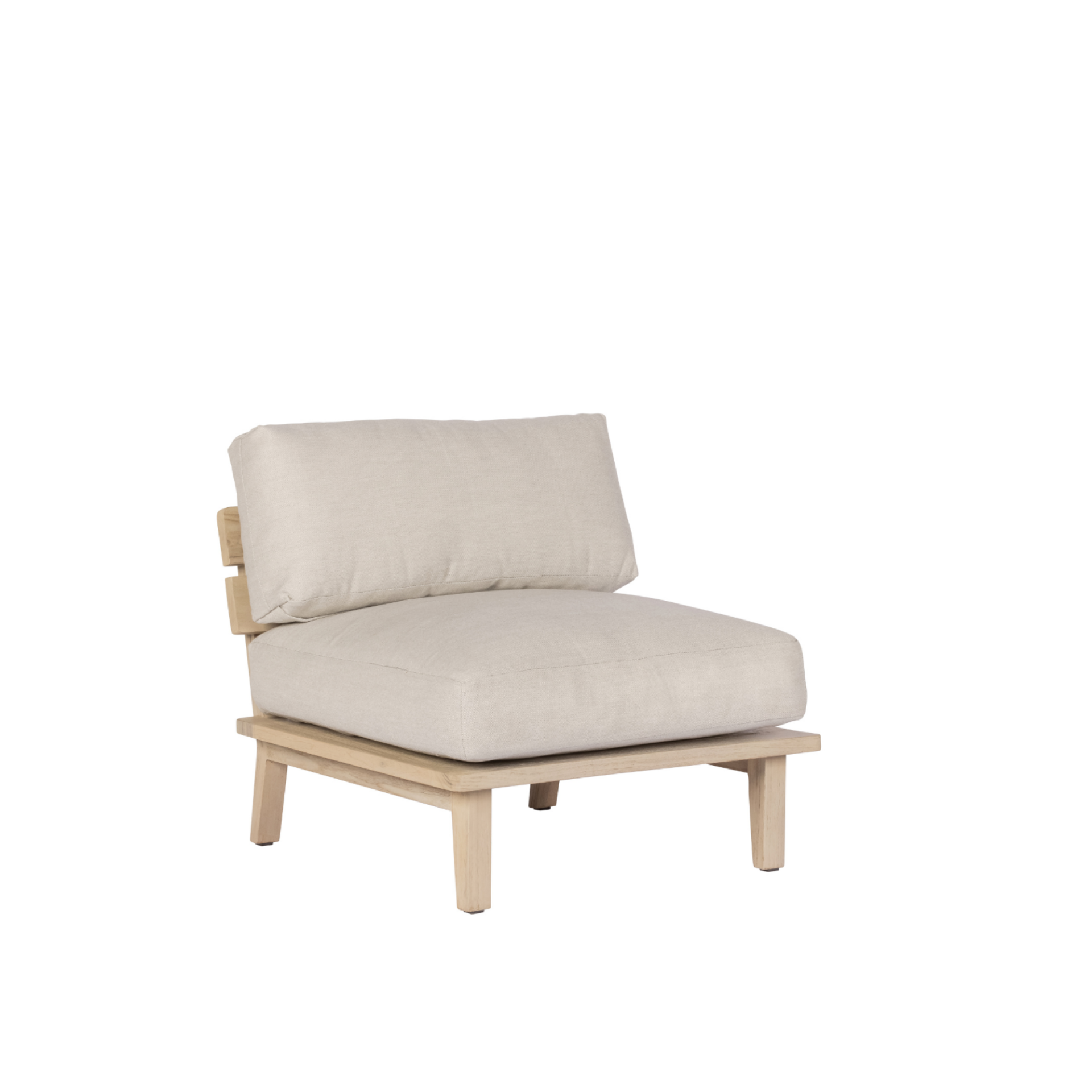 Rider midden module aged teak finish incl. AW kussens light